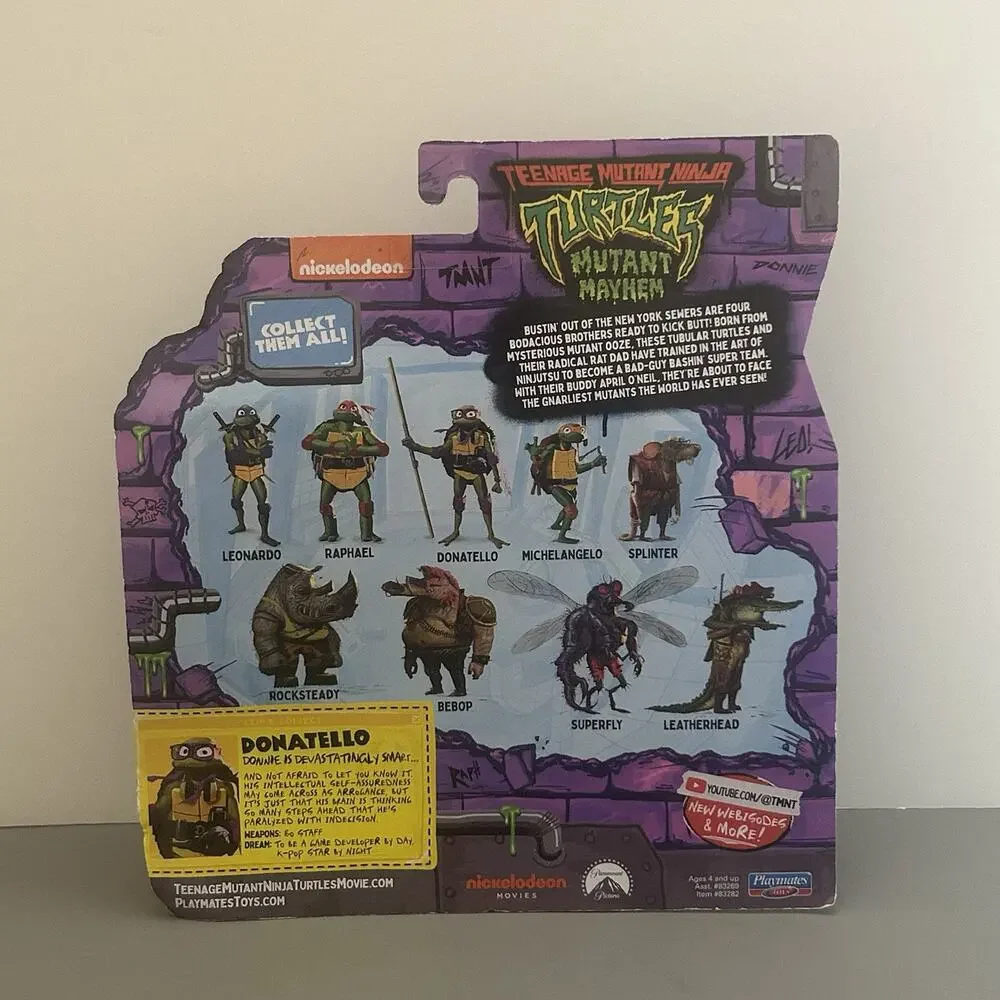 Teenage Mutant Ninja Turtles Mutant Mayhem Donatello and Turtle Tots Figures